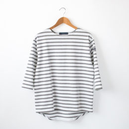 BLANC/GRIS CHINE七分袖カットソ-・画像