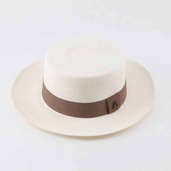 WhiteB03Mochaエクアドルハット Boater・画像