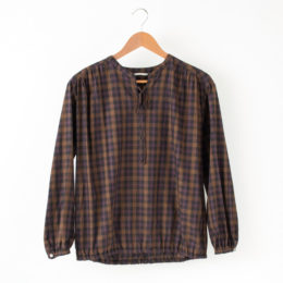 NAVYチェック プルオ-バ-シャツ・画像