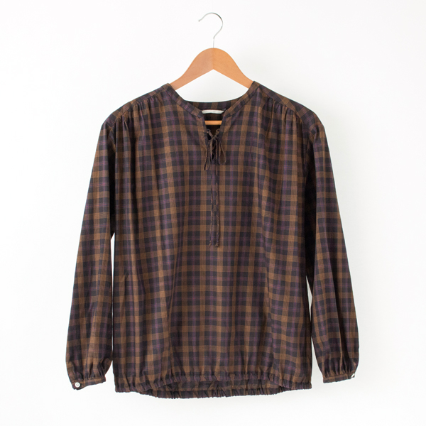 NAVYチェック プルオ-バ-シャツ・画像