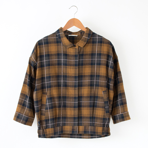 CAMEL GREYチェック シャツブルゾン・画像