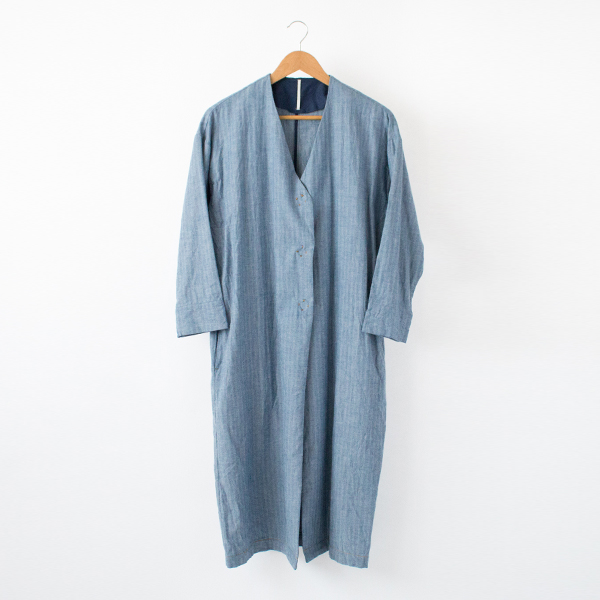 BLUEインディゴ シャツガウン・画像