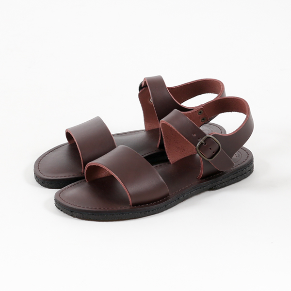 37レザ-サンダル チョコ・画像