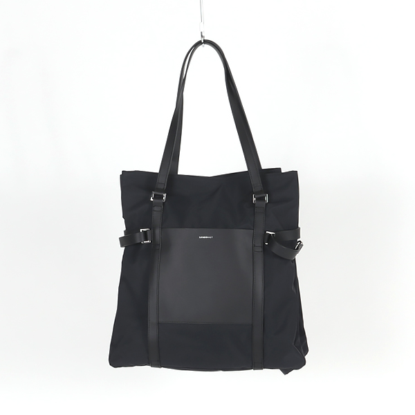 BLACK WITH BLACK LEATHERト-トバッグ THEA・画像