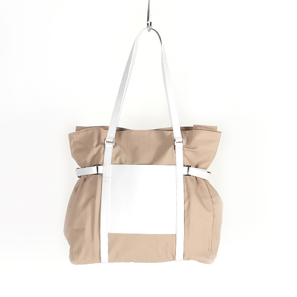 POWDER WITH WHITE LEATHERト-トバッグ THEA・画像