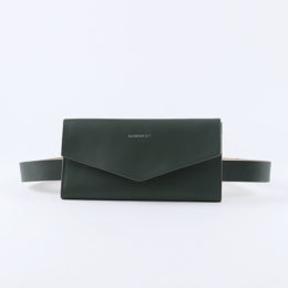 GREEN WITH BEIGE INTERIORミニショルダ- FLORENS・画像