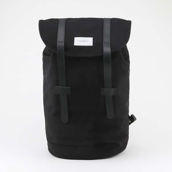 BLACK WITH BLACK LEATHERリュック STIG・画像