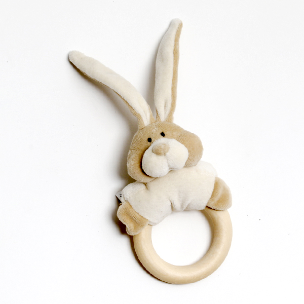 ウサギラトル木製歯固め付き・画像