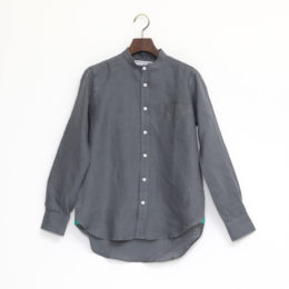 Chacoal 34リネンロングスリ-ブシャツ バンドカラ-・画像