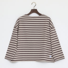 ETAIN ECRUワイド ロングスリ-ブ ボ-ダ-・画像