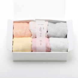 くちなし・なでしこ・しろすみれふわっフル ワッフルガ-ゼタオル 小6枚セット・画像