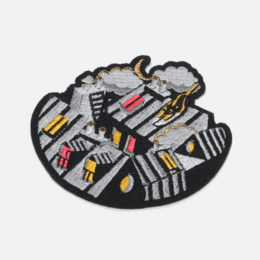 cat on the roofワッペン・画像