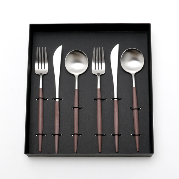 6本セットカトラリ- GOA BROWN・画像