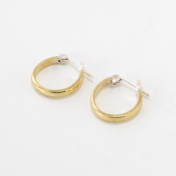 BRASSピアス STUDEBAKER MINI LODGE HOOPS POLISHED・画像