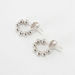 SILVERピアス STUDEBAKERS BALL CHAIN HOOPS POLISHED・画像