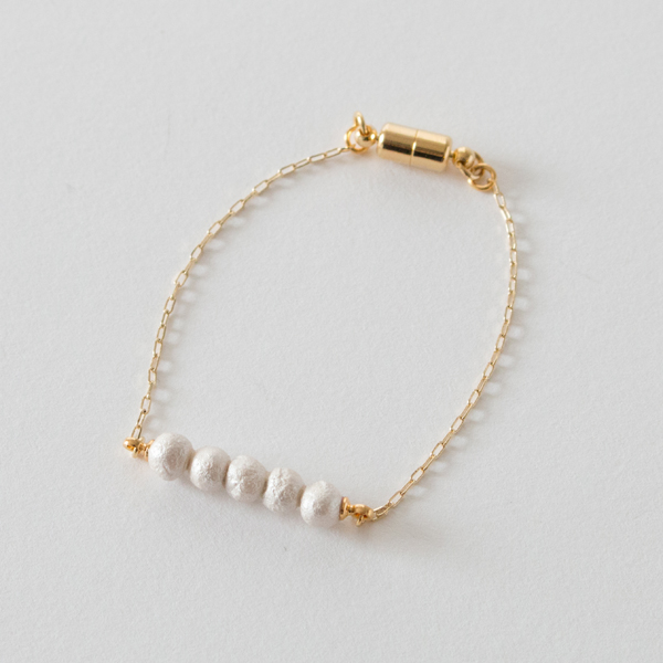 【別注】ベビ-和紙パ-ル つらなりブレスレット・画像