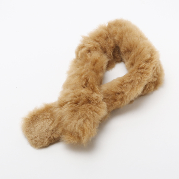 LT BROWNFur Scarf Baby Alpaca（アルパカファ-マフラ-）・画像