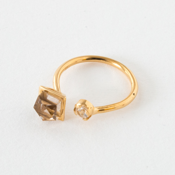 GREY【別注】CUBE ADJUSTABLE RING・画像