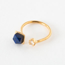 BLUE【別注】CUBE ADJUSTABLE RING・画像