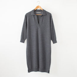 GREY襟付きニットワンピ-ス・画像