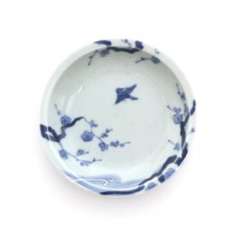 染付梅鳥文PRIME 4.5寸皿・画像