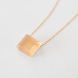 SQUAREMATTE & CLEAR NECKLACE・画像