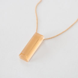 RECTANGLEMATTE & CLEAR NECKLACE・画像