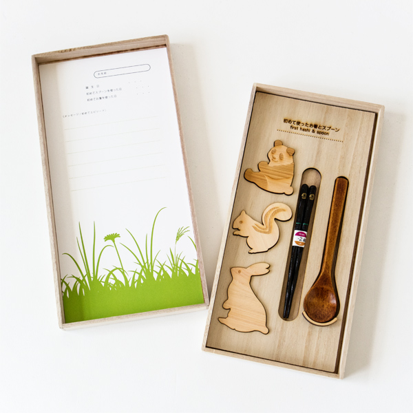 緑ファ-スト箸・スプ-ンセット・画像