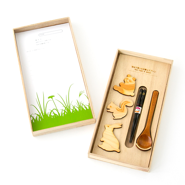 赤ファ-スト箸・スプ-ンセット・画像