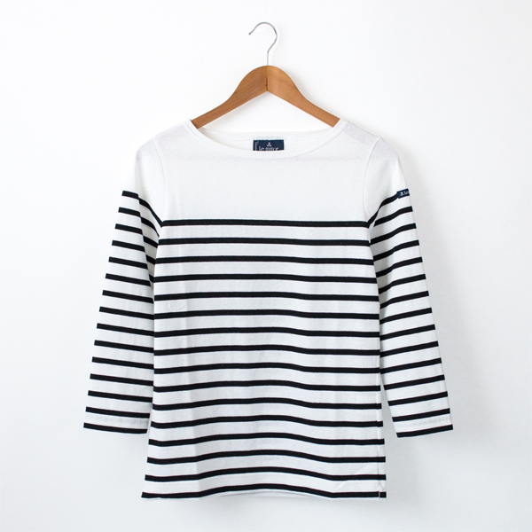 BLANC/NOIR-2Le minor 薄手 七分袖 カットソ-・画像