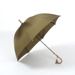 KHAKI/60cm 8本骨レディ-ス長傘 無地・画像