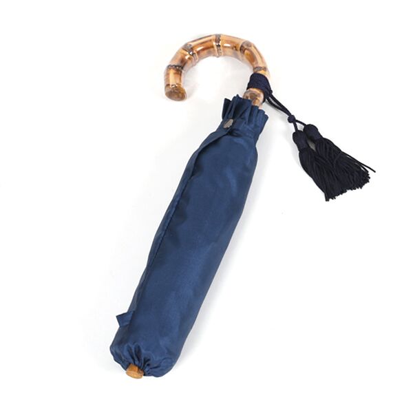 NAVY/55cm 6本骨レディ-ス折りたたみ傘 無地・画像