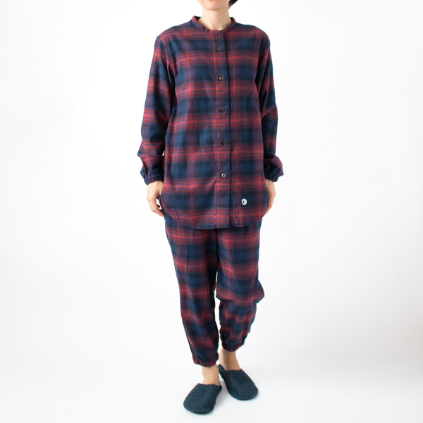 RED【別注】パジャマ バインダ-ネック レディ-ス・画像