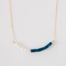 ブル-ベリ-ドラジェ・コンビネ-ションネックレス・画像