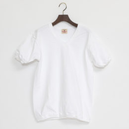 MVネック ショ-トスリ-ブ Tシャツ WHITE・画像