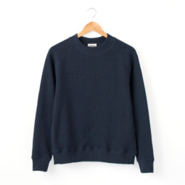 Sユニセックス WAFFLE MIDNECK DARK NAVY・画像