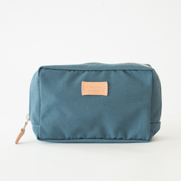 M【別注】SQUARE POUCH BLUE-GREY・画像