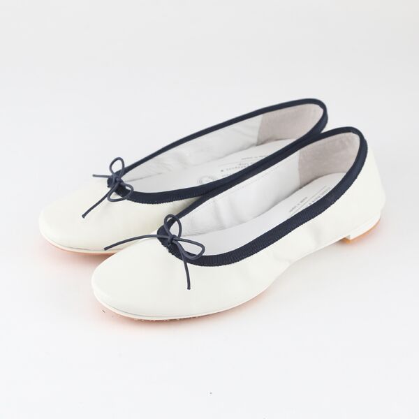 38.0TRAVEL SHOES バレエシュ-ズ レイン WH/NY・画像