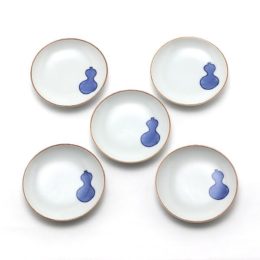 銘々皿5客セット 三寸丸 染付瓢箪・画像