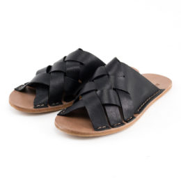 38M サンダルHYACINTH LEATHER BLACK・画像