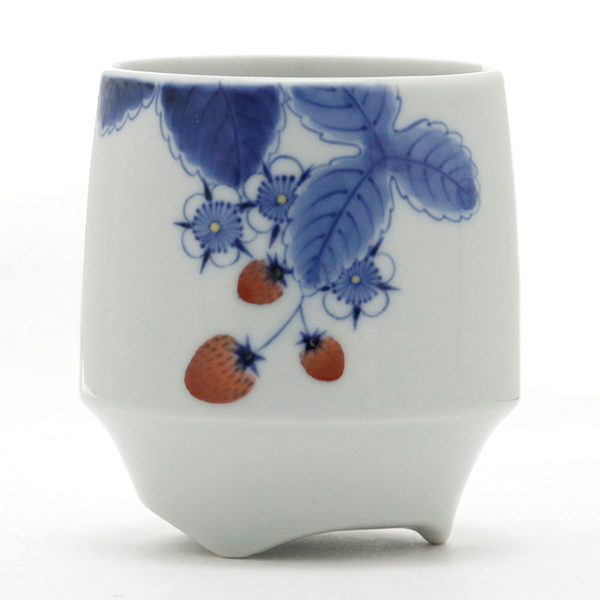 染錦イチゴ L香酒盃・画像