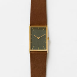 腕時計 こないろ 岩椿 スクエア ゴ-ルド ベルトS-No.35 ブラウン・画像