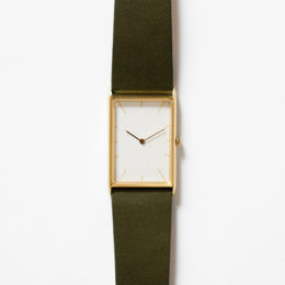 腕時計 こないろ 水晶 スクエア ゴ-ルド ベルトS-No.7 カ-キ・画像