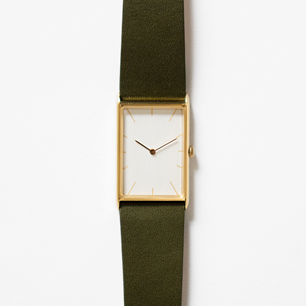 腕時計 こないろ 水晶 スクエア ゴ-ルド ベルトS-No.7 カ-キ・画像