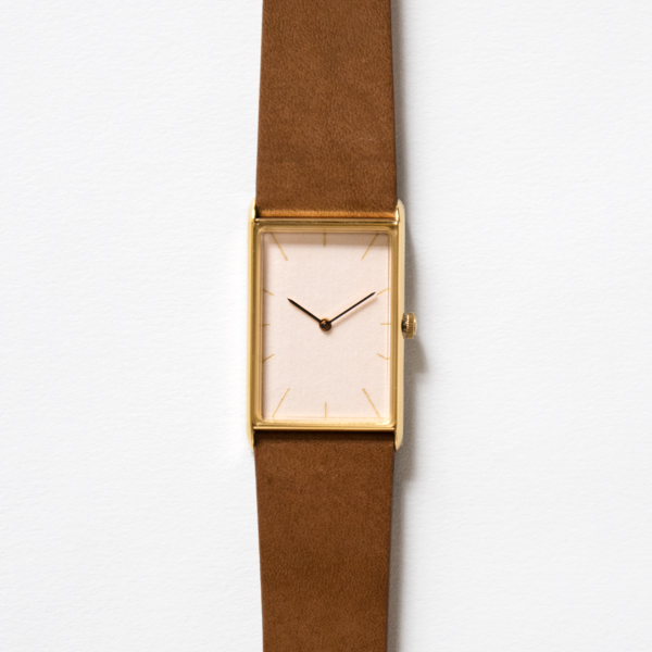 腕時計 こないろ 珊瑚 スクエア ゴ-ルド ベルトS-No.35 ブラウン・画像