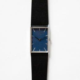 腕時計 こないろ 焼群青 スクエア ステンレス ベルトS-No.8 ブラック・画像