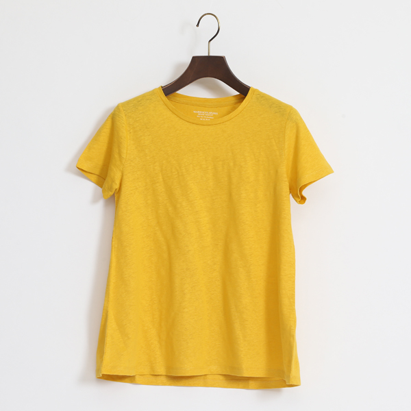 TOPAZEストレッチリネンAラインTシャツ・画像