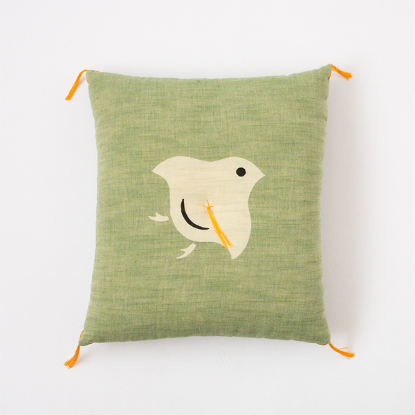 千鳥型染め本縫い小座布団・画像