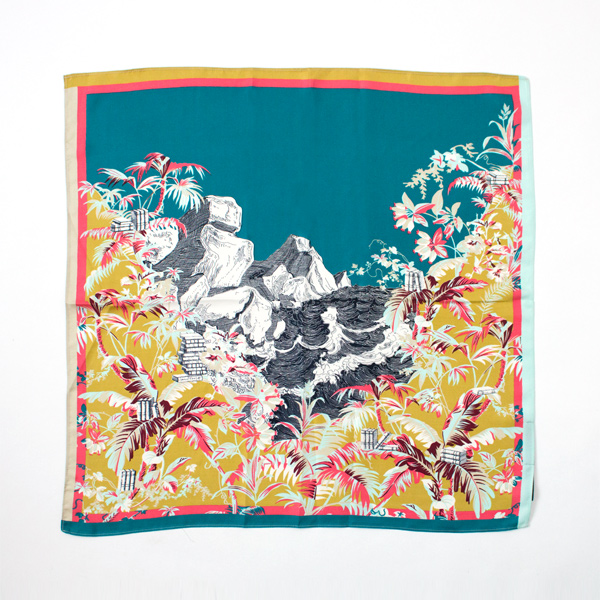 TURQUOISEシルクスカ-フ OLIVIERA・画像