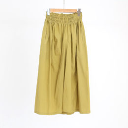 イエロ-ペル-綿 ギャザ-スカ-ト・画像